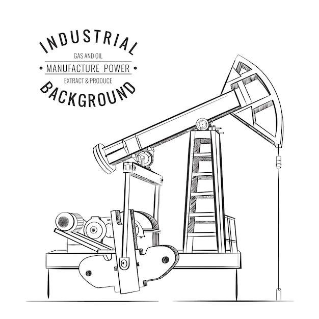 Free vector oil pump industrial machine