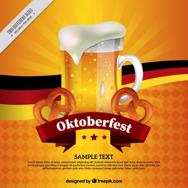 Oktoberfest background of refreshing beer