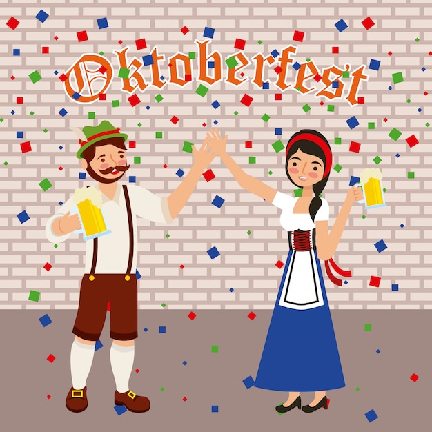 Free Vector oktoberfest celebration festival