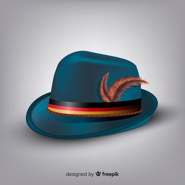 Free Vector oktoberfest classic hat background realistic style