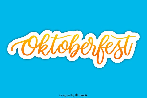 Oktoberfest concept with lettering background