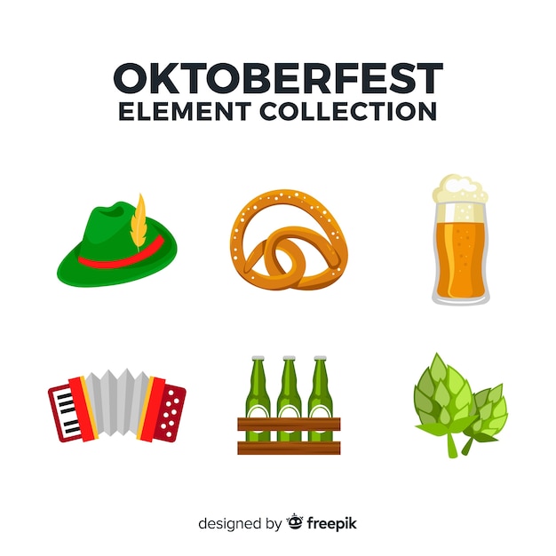 Free Vector oktoberfest element collectio