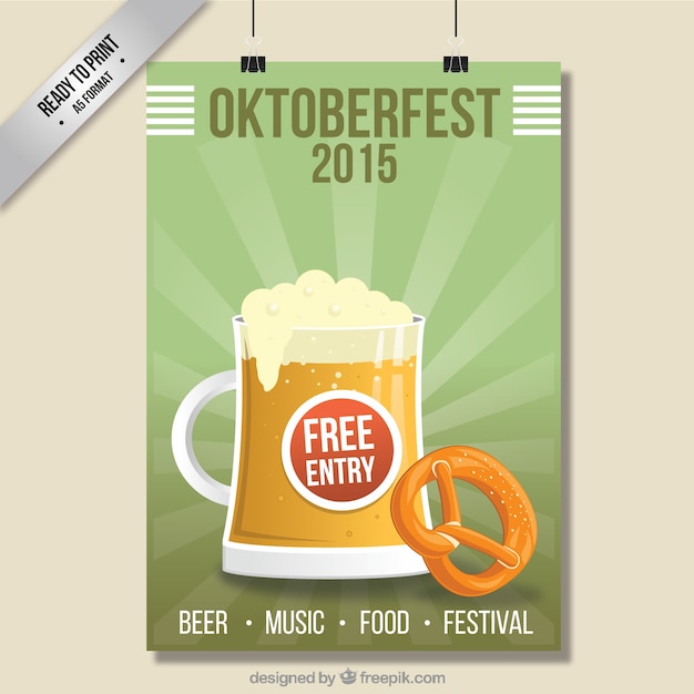 Oktoberfest poster with beer mug