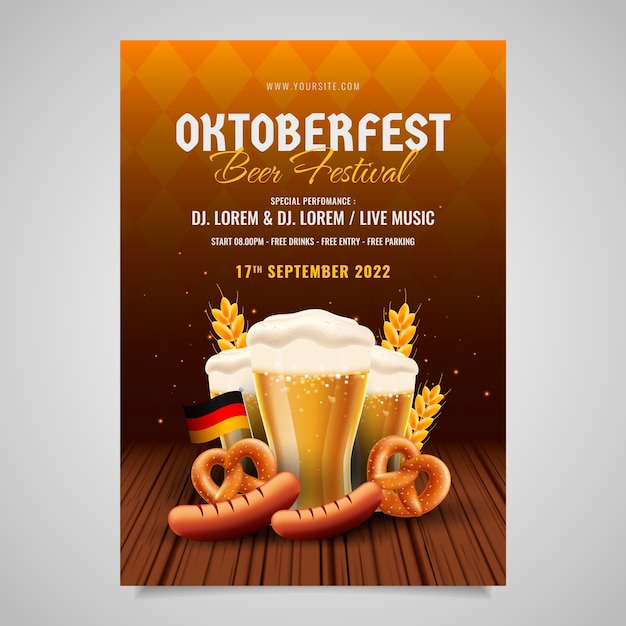 Oktoberfest realistic poster