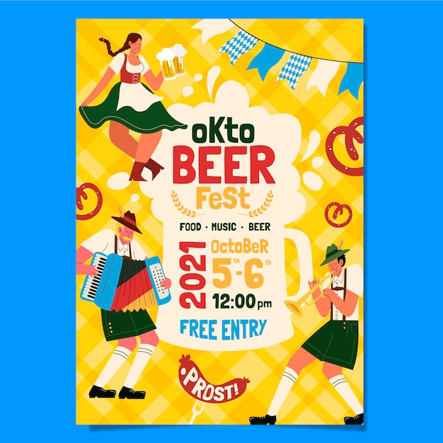 Oktoberfest vertical flyer template