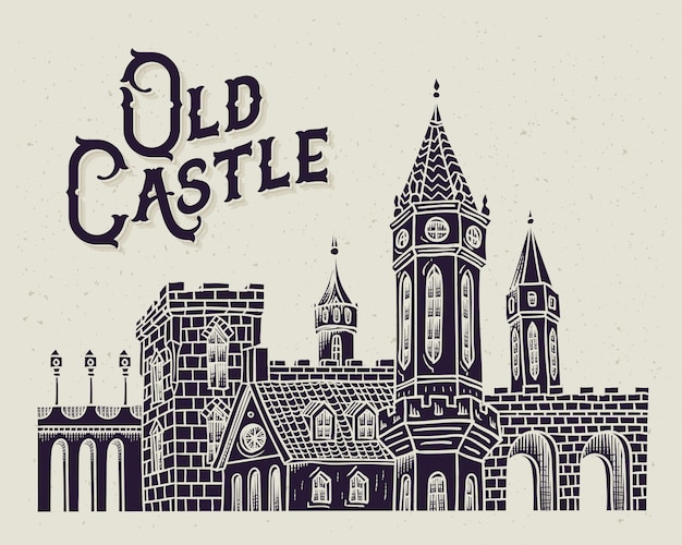 Old castle illustration