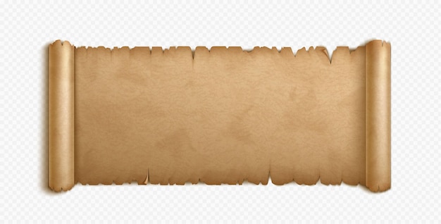 Free vector old paper or parchment scroll ancient papyrus