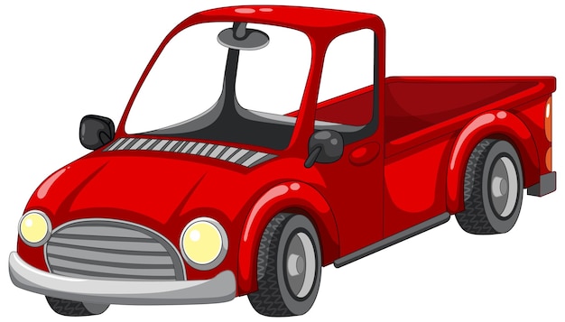 Free Vector old red truck on white background