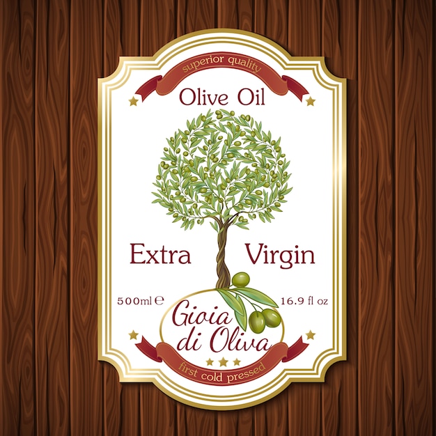 Free Vector olive oil label