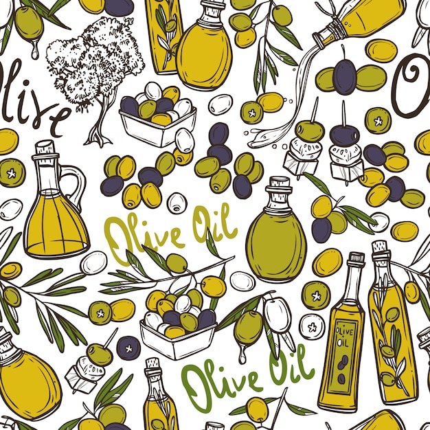 Olive Seamless Pattern