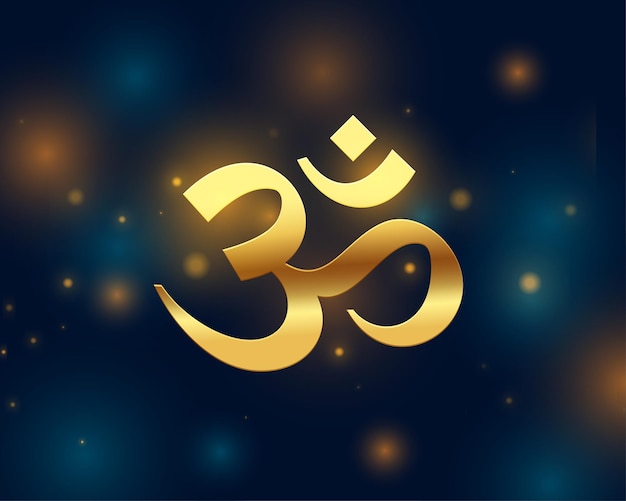 Free vector om iconic symbol of hinduism for indian culture and tradition