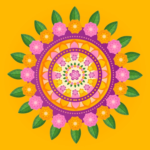 Onam flower decoration