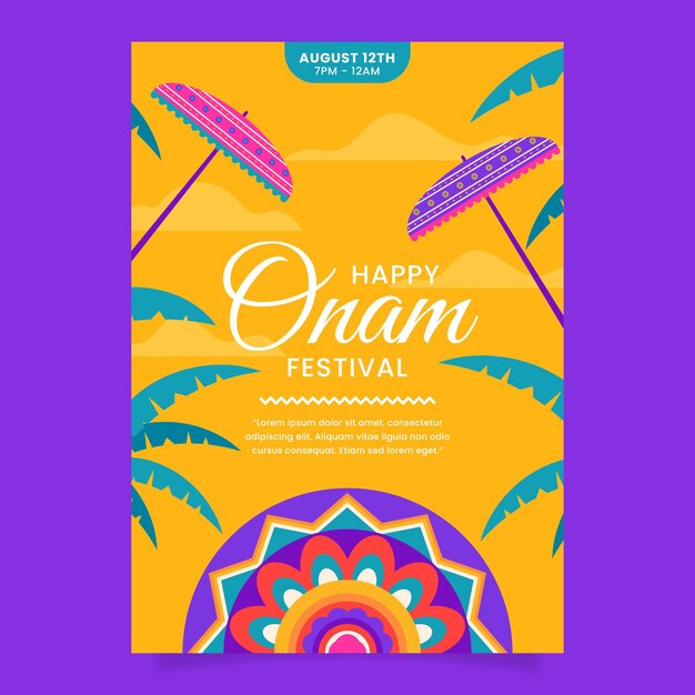 Onam vertical poster template