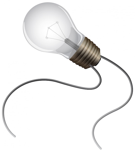 Free Vector one lightbulb on white background