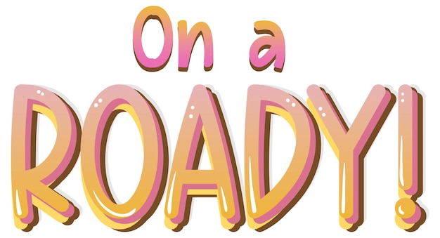 One a roady typography logo