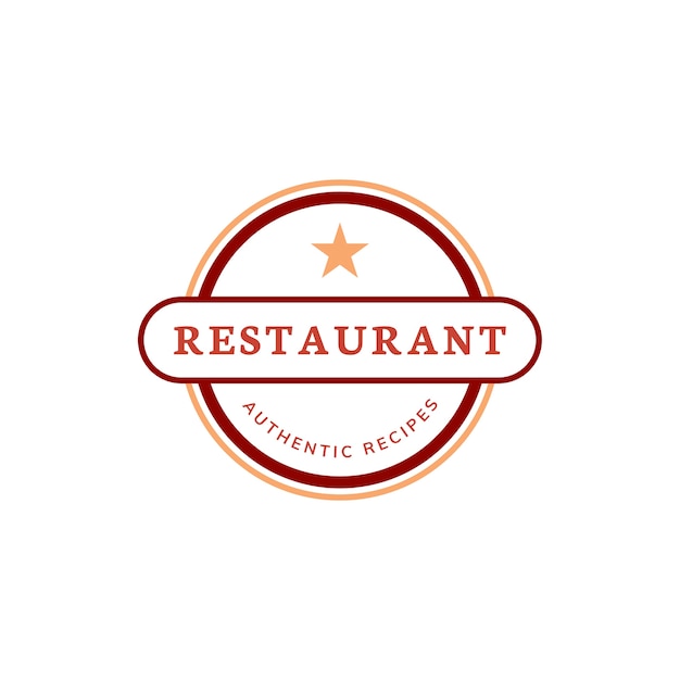 One star restaurant icon illustration