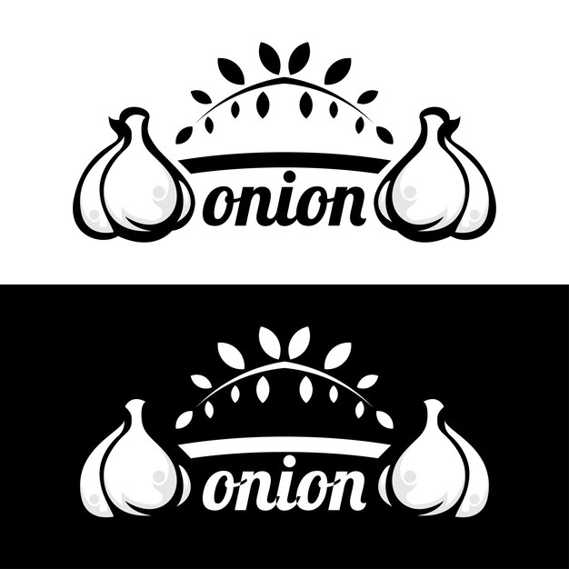 Onion logo design vector template