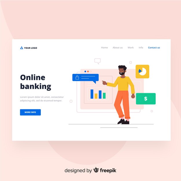 Online banking landing page