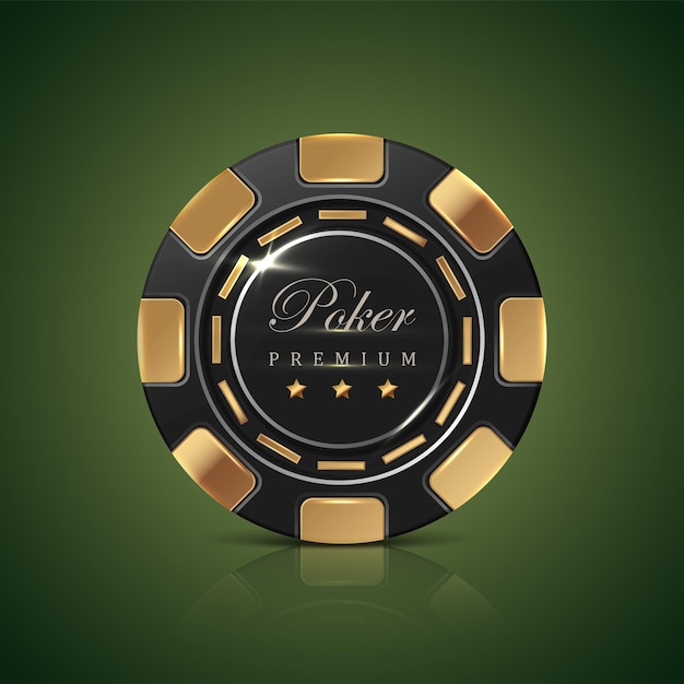 Free Vector online casino poker chip banner realisitc vector icon illustration