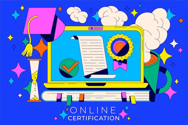 Online certification concept