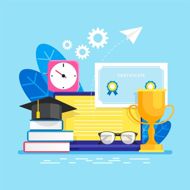 Online certification illustration style