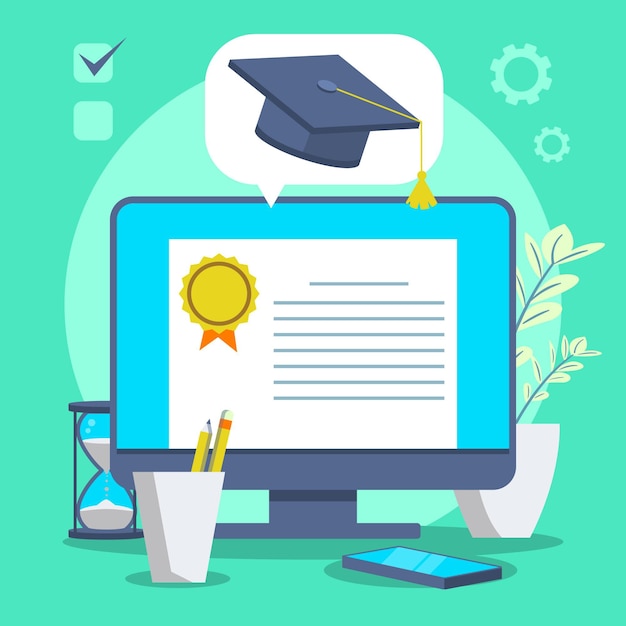 Online certification illustration