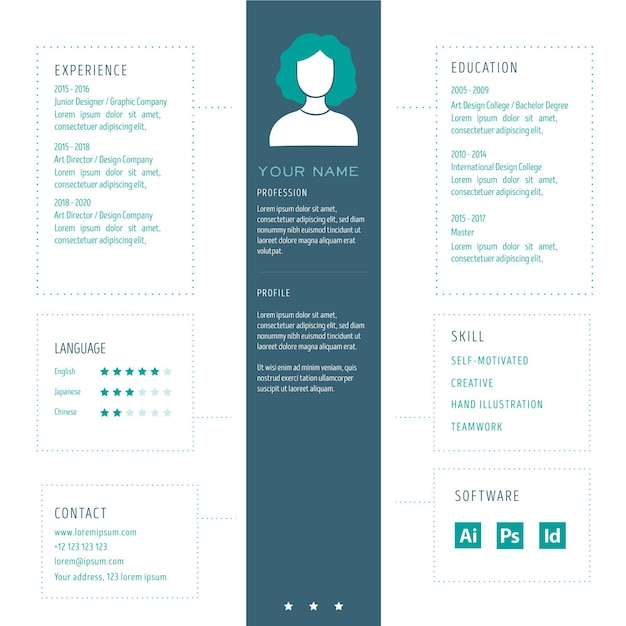 Free Vector online cv template