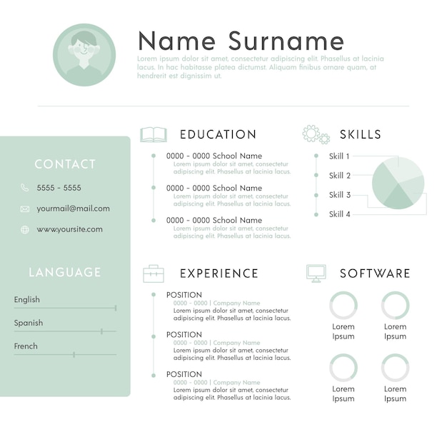 Free vector online cv