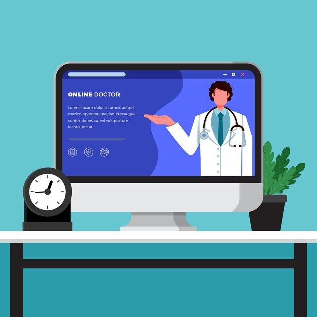 Online doctor concept