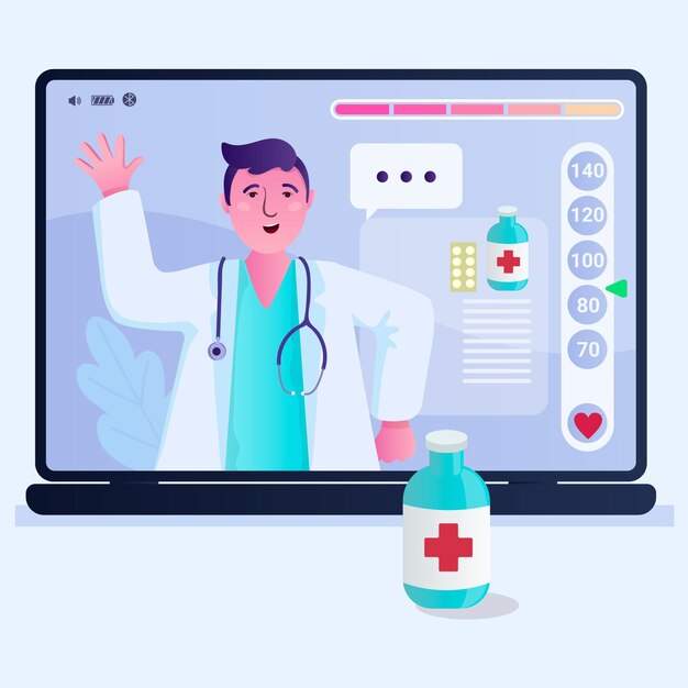 Online doctor concept