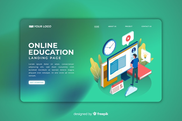 Online educaction landing page