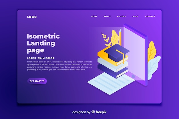 Online education landing page template