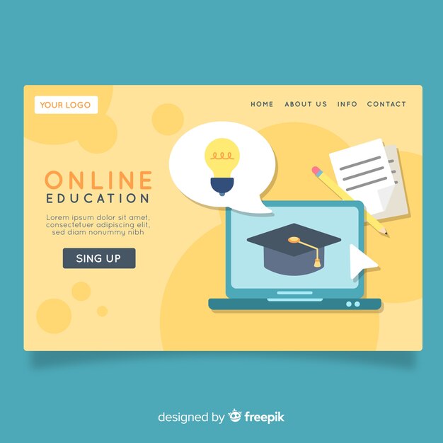 Online education landing page 