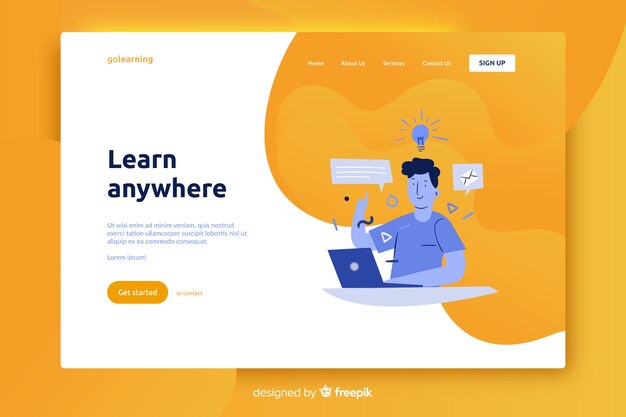 Online education landing page