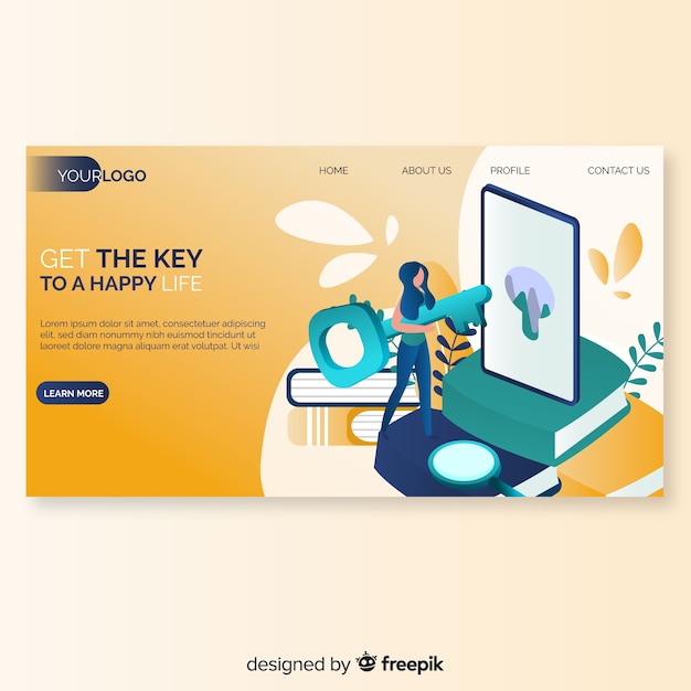 Online education landing page