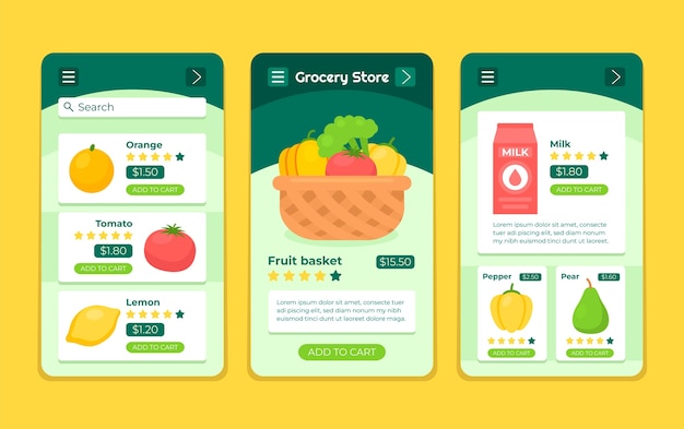 Online grocery store app template