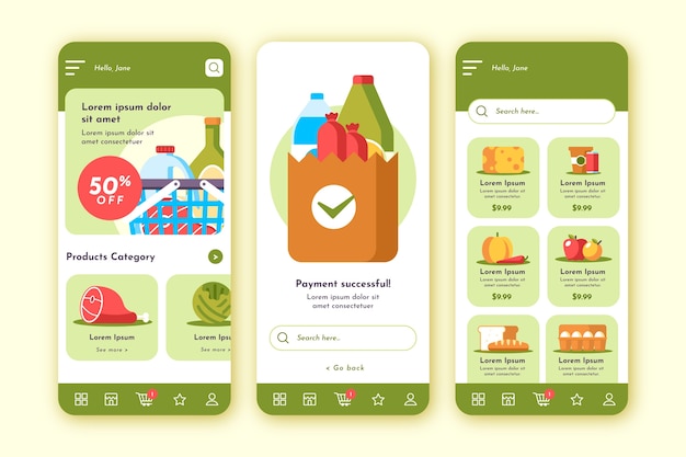 Online grocery store app template