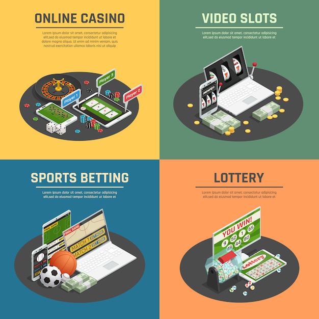 Free Vector online lottery