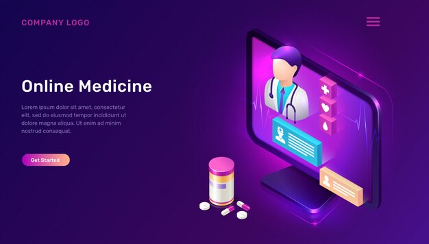 Online medicine landing page