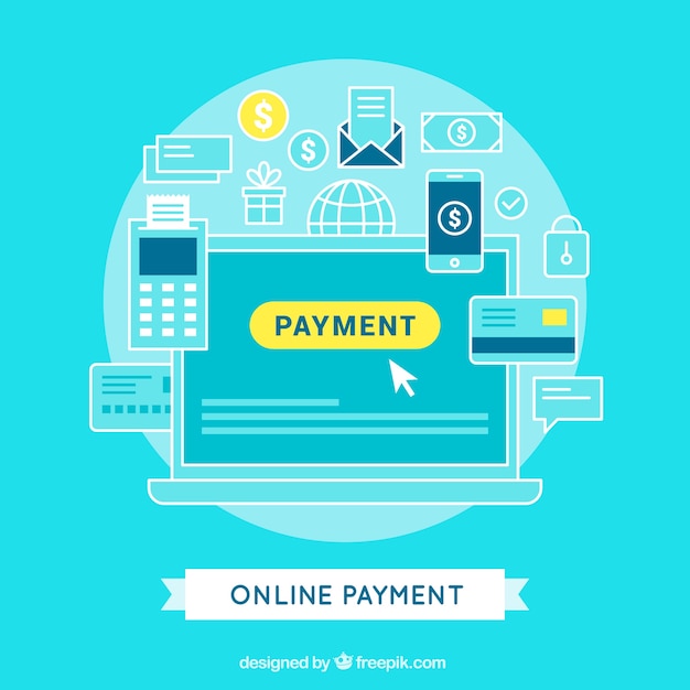 Free Vector online payment background design