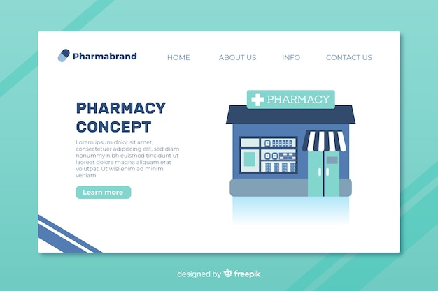 Online pharmacy landing page template