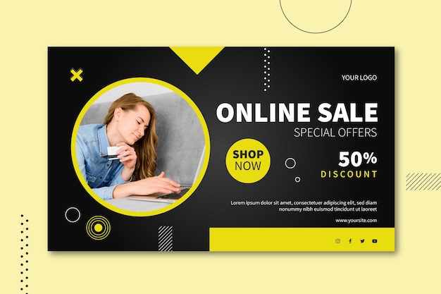 Online sale banner design