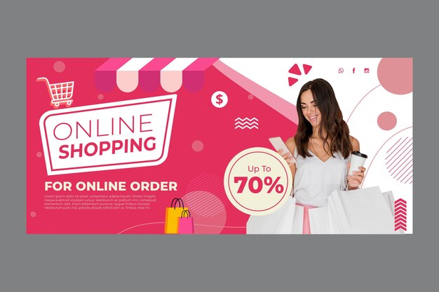 Online shopping banner template