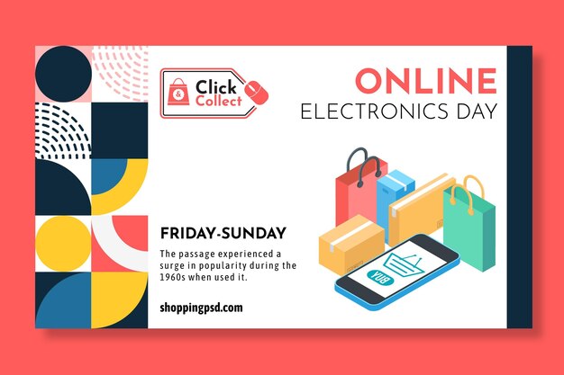 Online shopping banner template