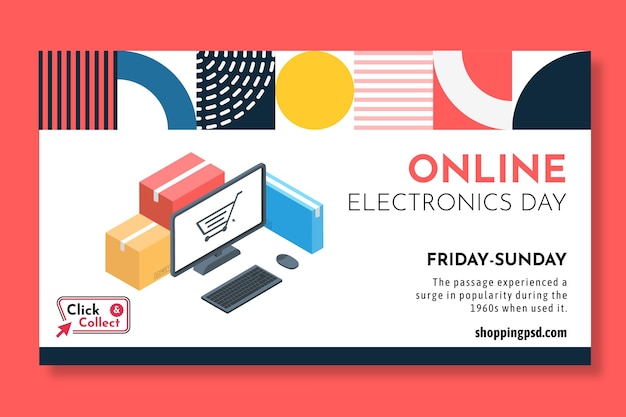 Online shopping banner template