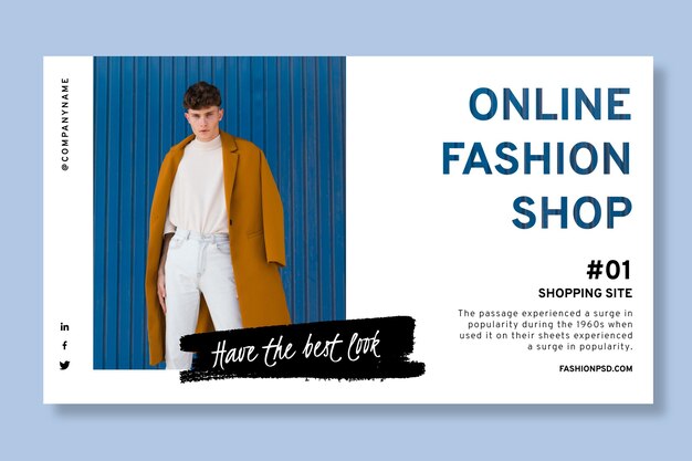 Online shopping banner template