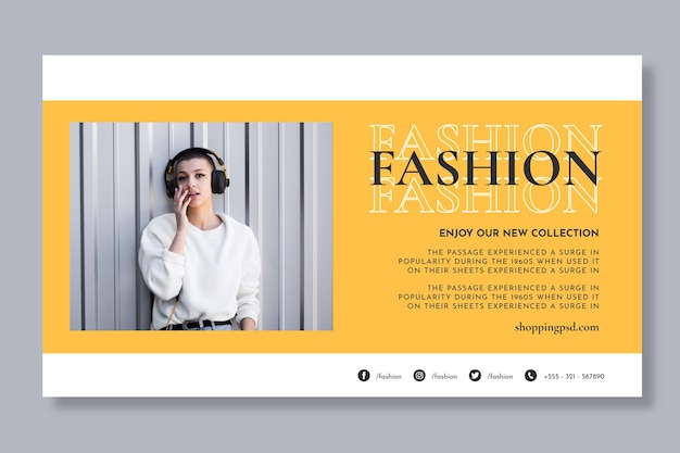 Free Vector online shopping banner template