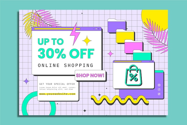 Online shopping banner template