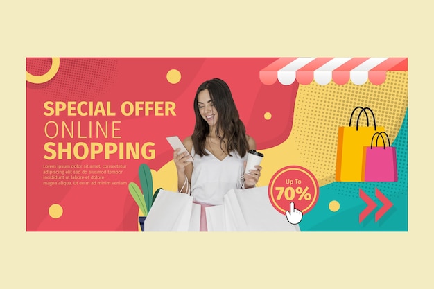 Online shopping banner