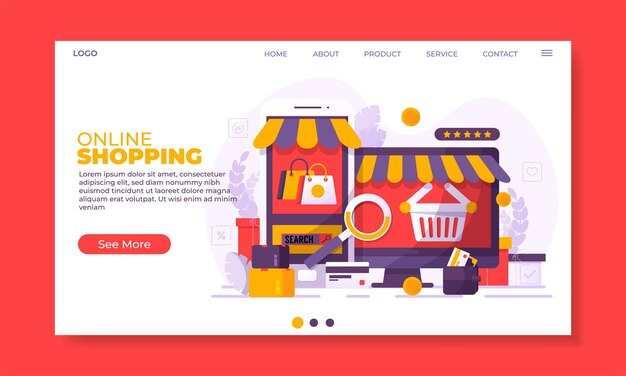 Online shopping concept illustration perfect for web design banner mobile app landing page